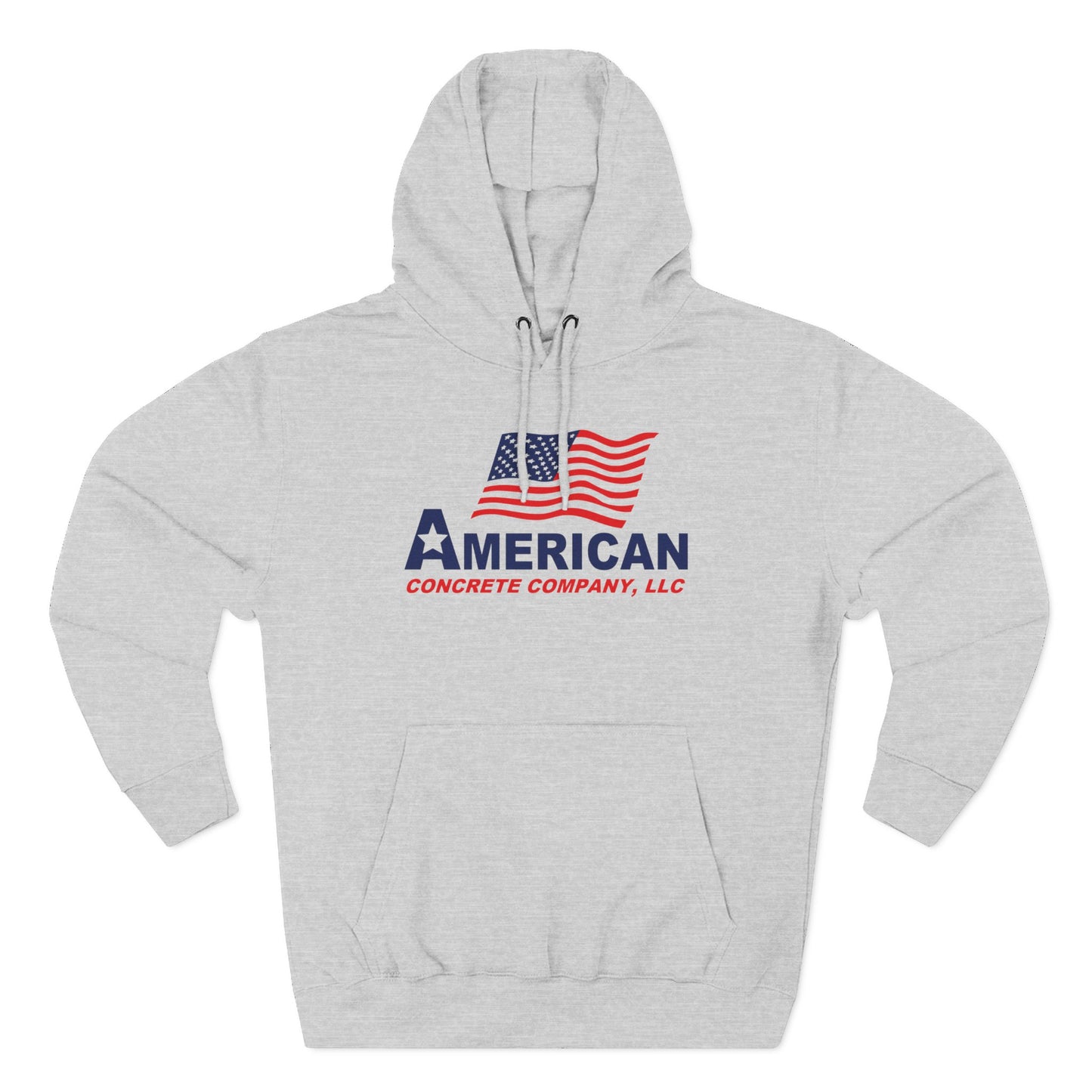 American Concrete Logo Hoodie | Flag and Gear Construction Design