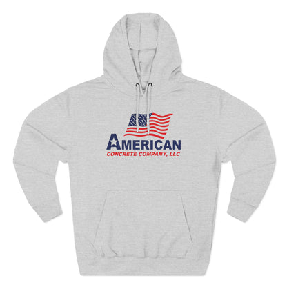 American Concrete Logo Hoodie | Flag and Gear Construction Design