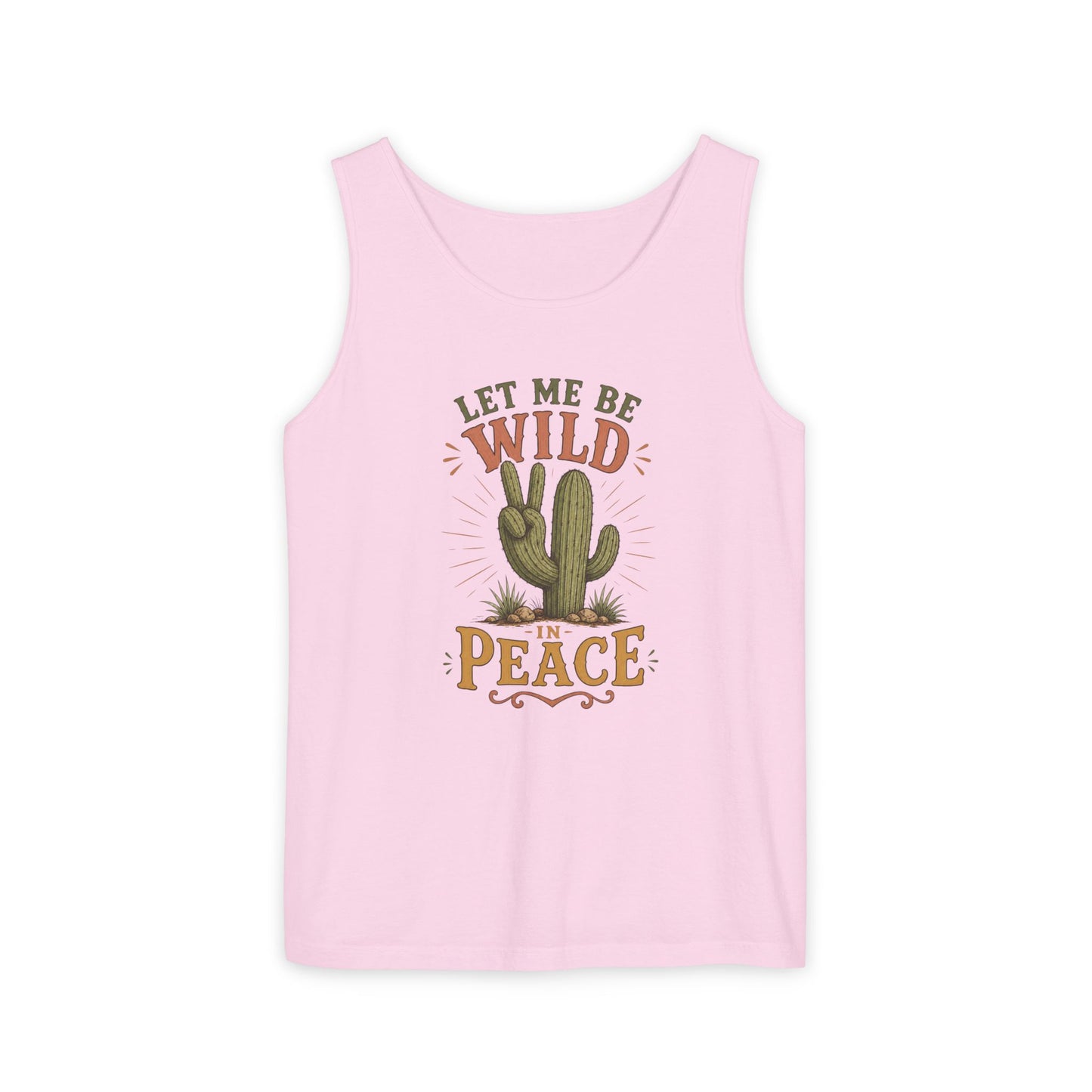 Let Me Be Wild in Peace Cactus Tank Top