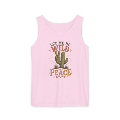 Let Me Be Wild in Peace Cactus Tank Top