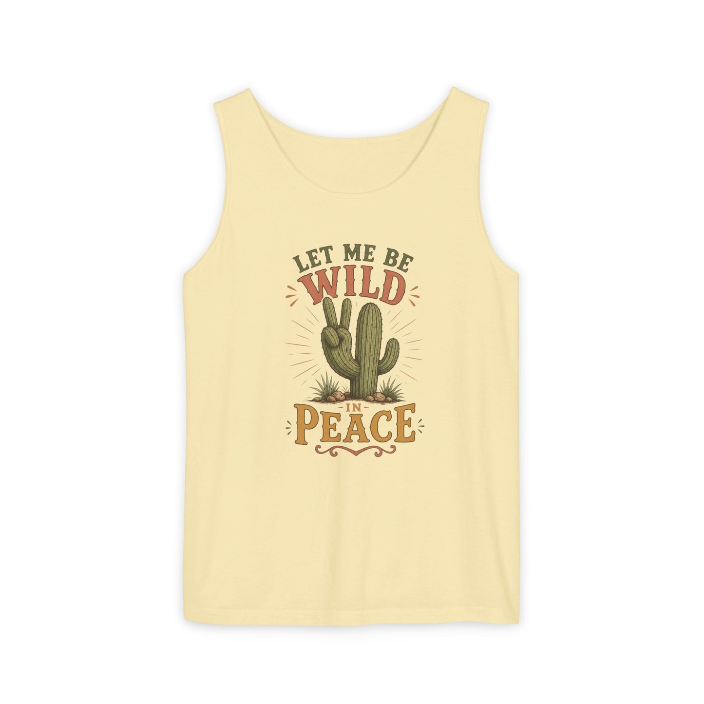 Let Me Be Wild in Peace Cactus Tank Top
