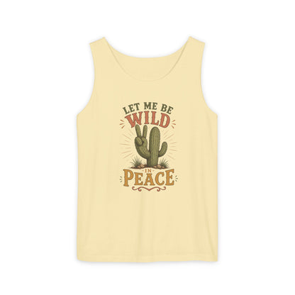 Let Me Be Wild in Peace Cactus Tank Top