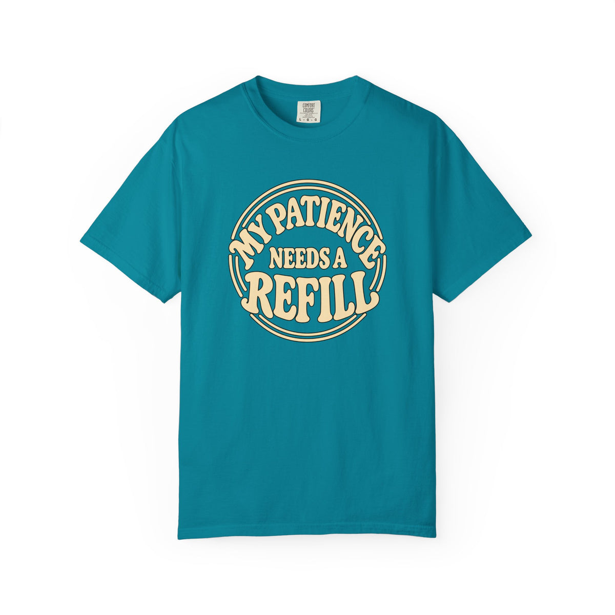 T-Shirt — “My Patience Needs a Refill” Retro Graphic Tee