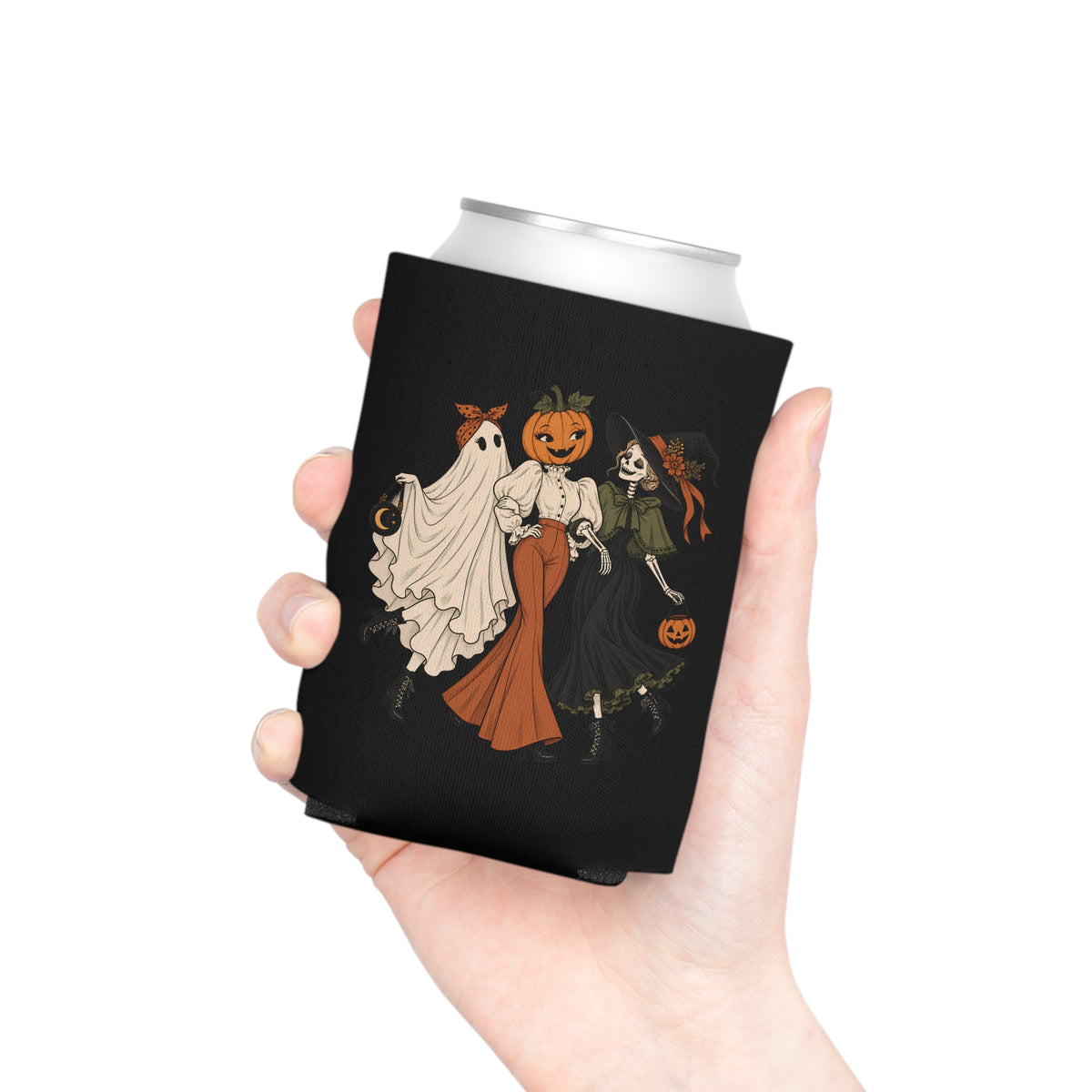 Halloween Trio Can Cooler — 'Ghouls Gone Wild' Festival Drink Koozie