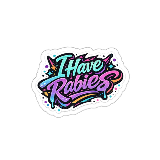 Rabies Graffiti Die Cut Stickers | Indoor Outdoor Sticker