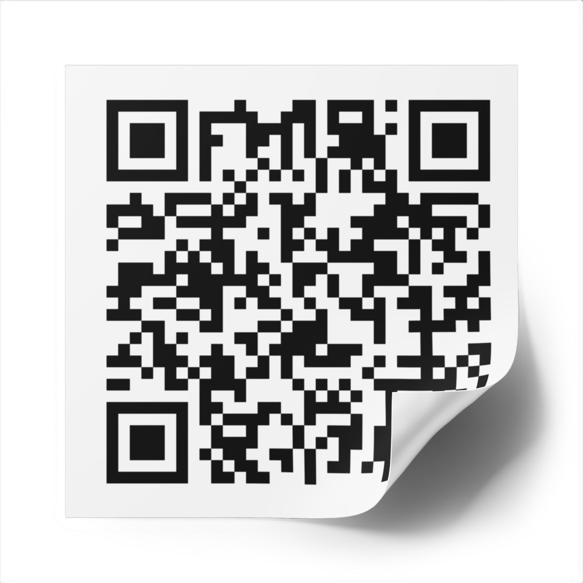 QR Code Square Sticker | Custom scannable label, Indoor Outdoor vinyl