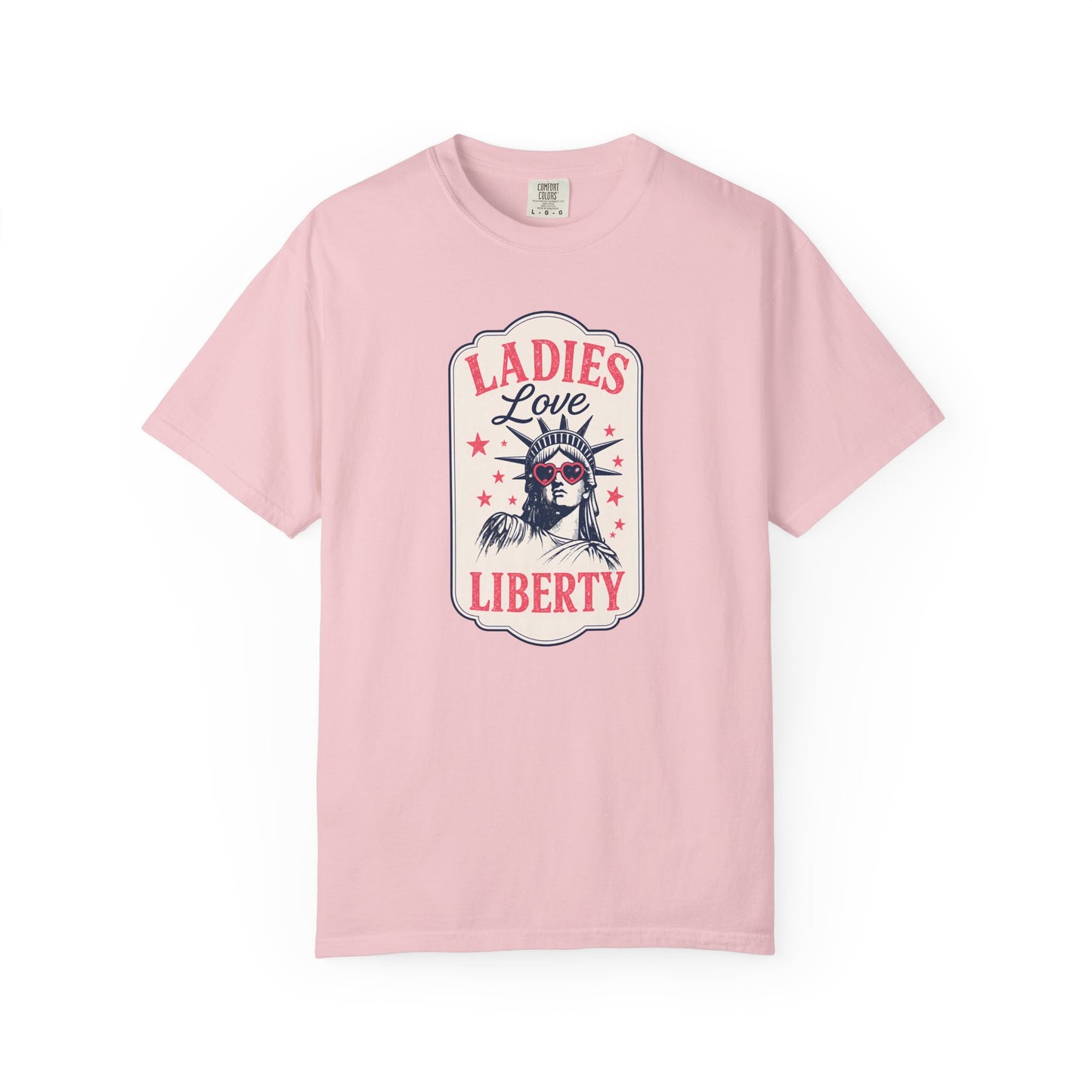 Ladies Love Liberty Statue of Liberty Tee — Fourth of July Independence Day