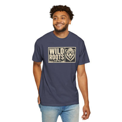 Wild Roots Bear Logo T-Shirt | Mountain Nature Outdoors, Comfort Colors