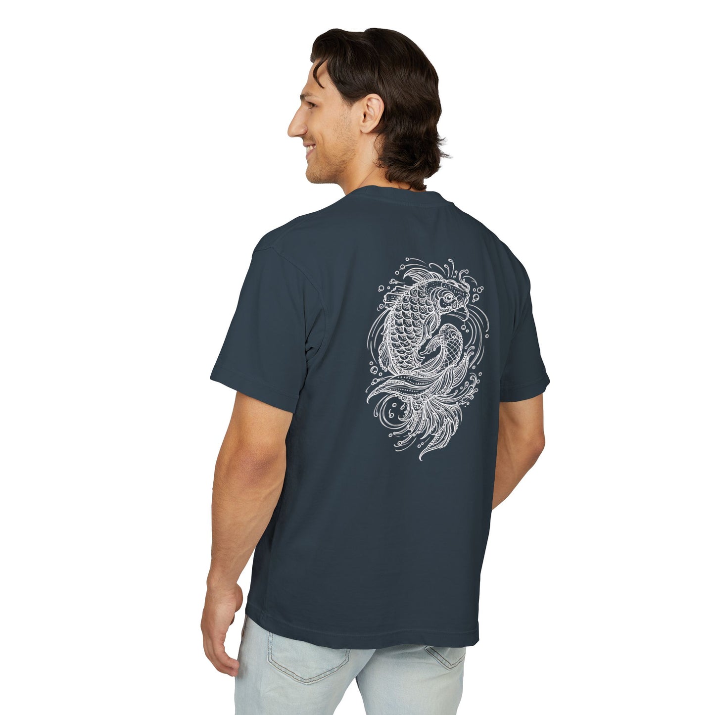 Minimal Japanese Kanji Koi Fish T-Shirt