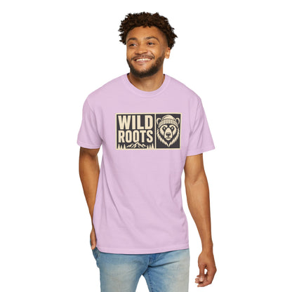 Wild Roots Bear Logo T-Shirt | Mountain Nature Outdoors, Comfort Colors