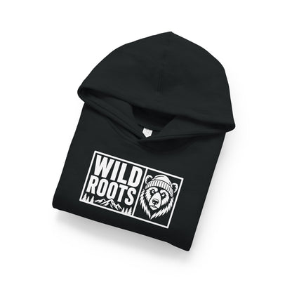 Wild Roots Bear Toddler Hoodie — Kids Pullover Fleece Hooded Sweatshirt