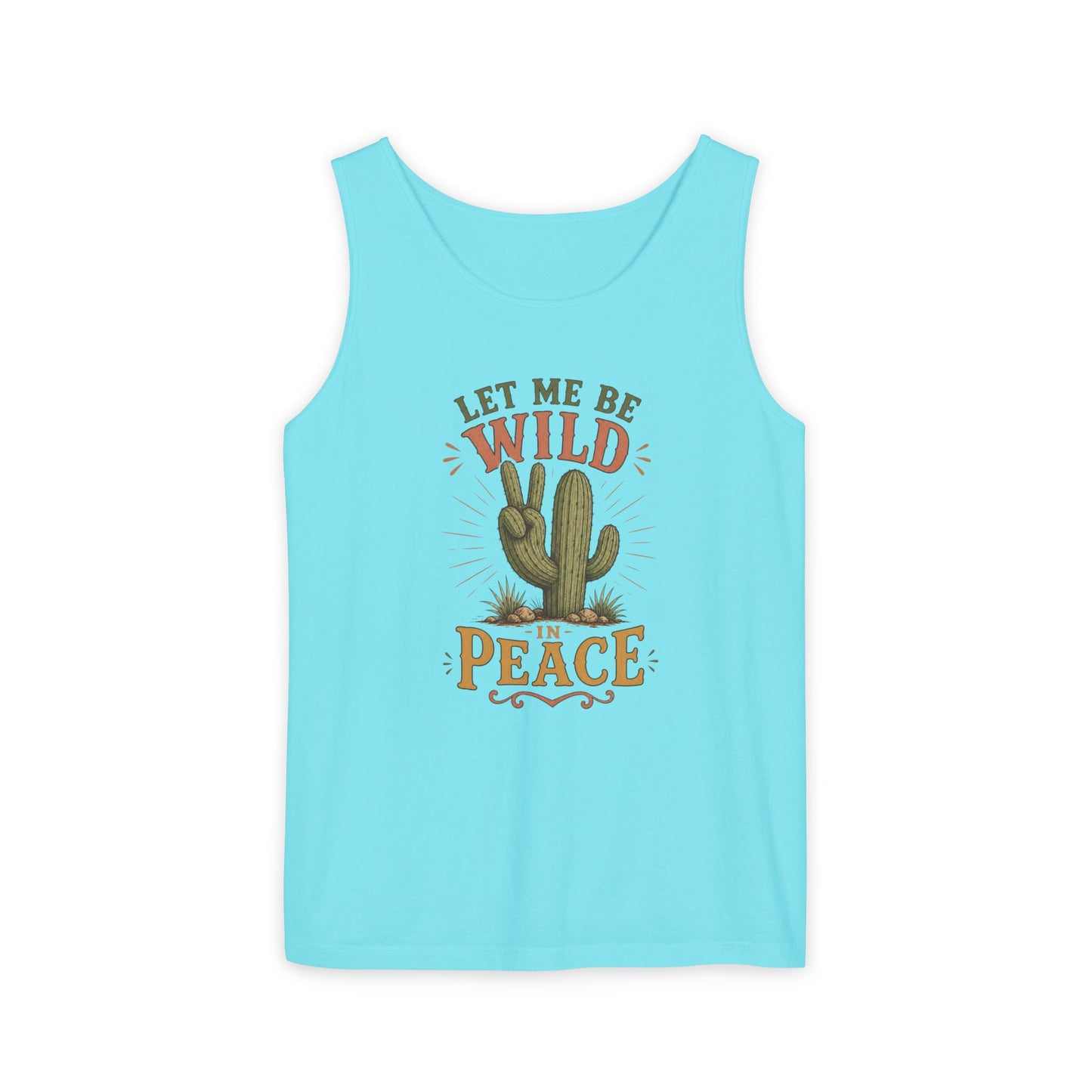 Let Me Be Wild in Peace Cactus Tank Top