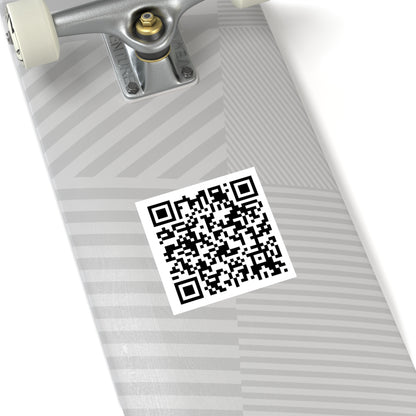 QR Code Square Sticker | Custom scannable label, Indoor Outdoor vinyl