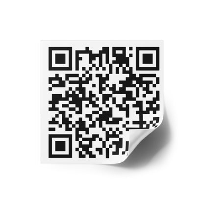 QR Code Square Sticker | Custom scannable label, Indoor Outdoor vinyl
