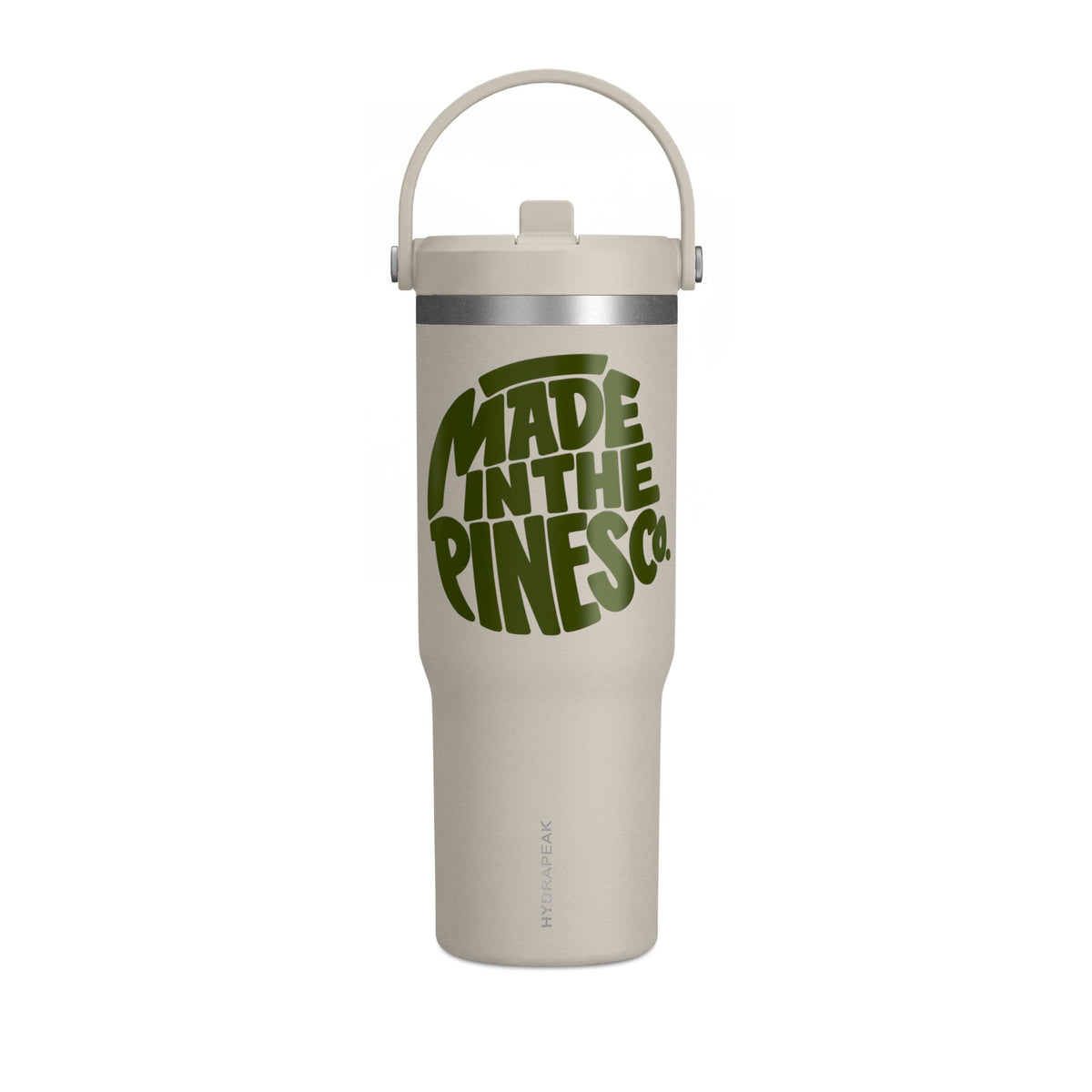 32oz Nomad Tumbler — "Made in the Pines" Green Logo Travel Mug