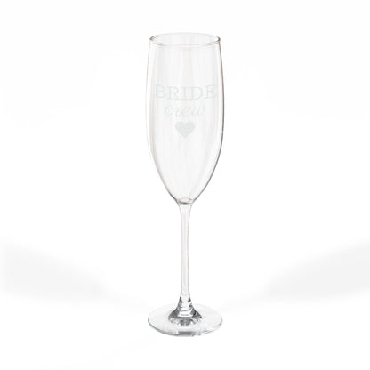 Engraved 'Bride' 8oz Champagne Flute — Wedding & Bachelorette Toast Glass