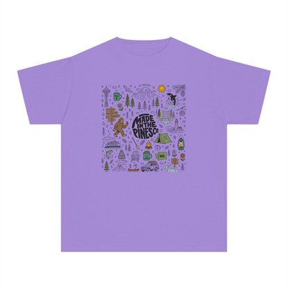Pacific Northwest Pines Doodle Youth Tee