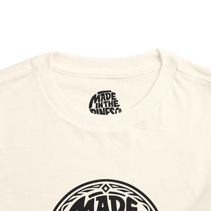 Made in the Pines Toddler Tee — Pine Tree Badge Shirt