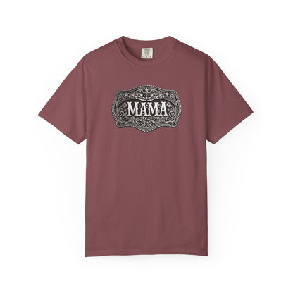 Western Belt Buckle Mama Comfort Colors T-shirt