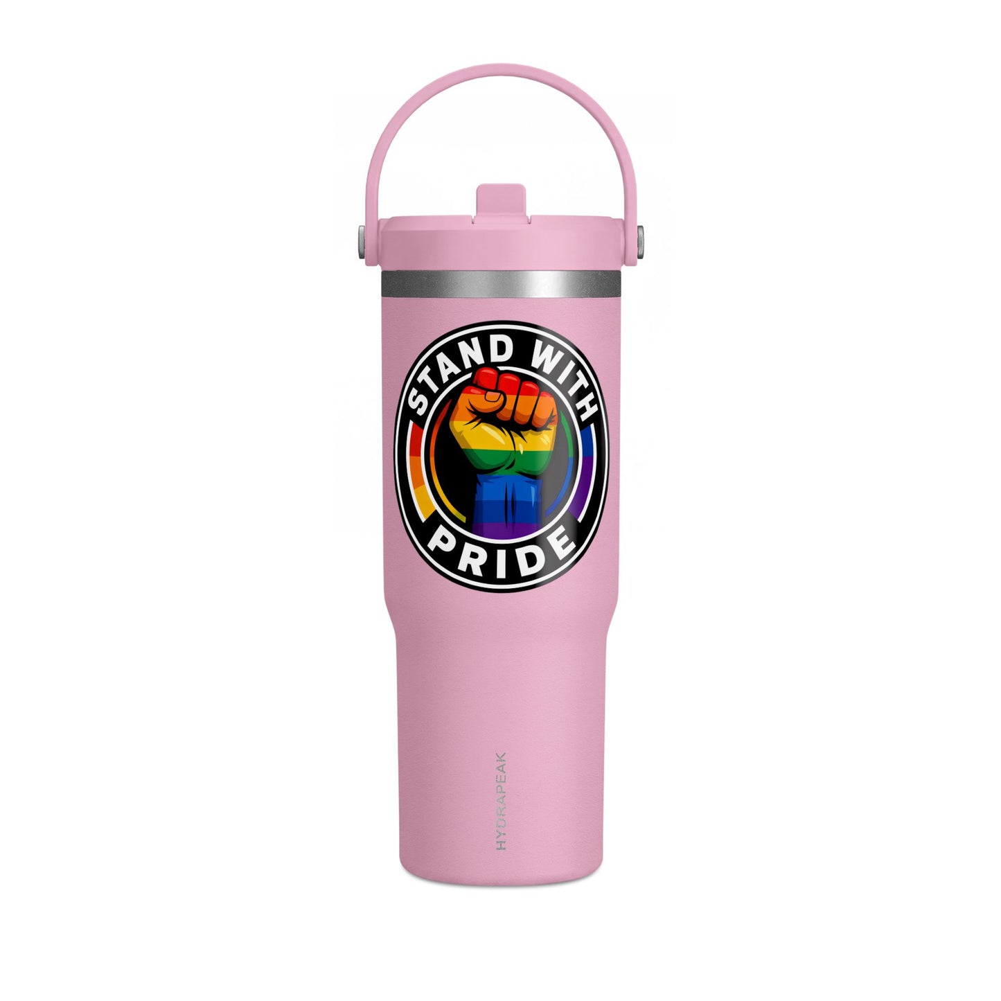 Pride Fist 32oz Tumbler — "Stand With Pride" Insulated Travel Cup