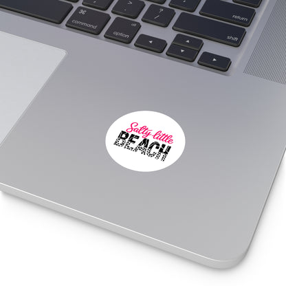 Salty Little Beach Round Sticker | Indoor Outdoor