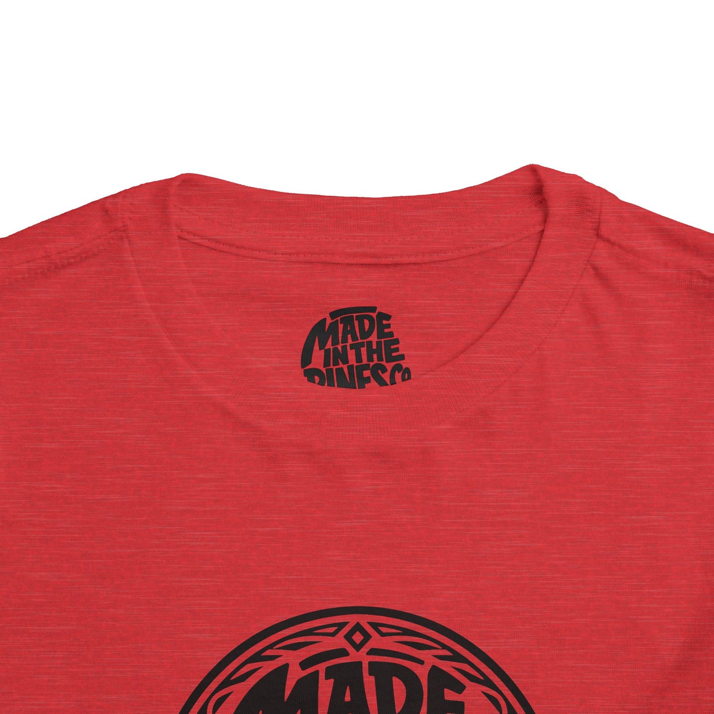 Made in the Pines Toddler Tee — Pine Tree Badge Shirt