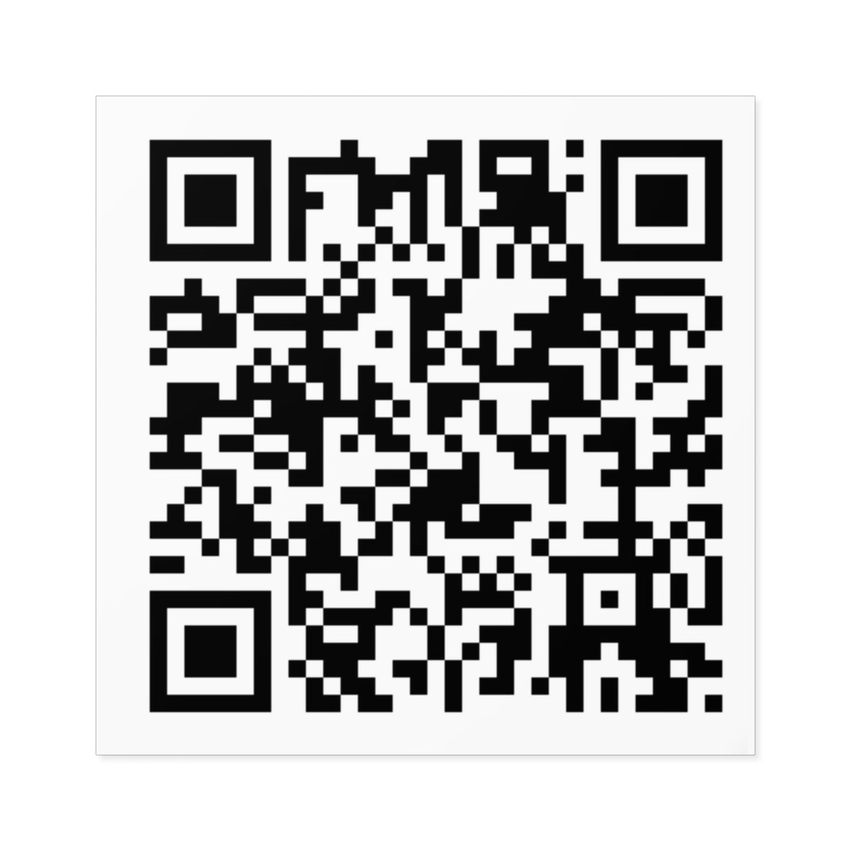 QR Code Square Sticker | Custom scannable label, Indoor Outdoor vinyl