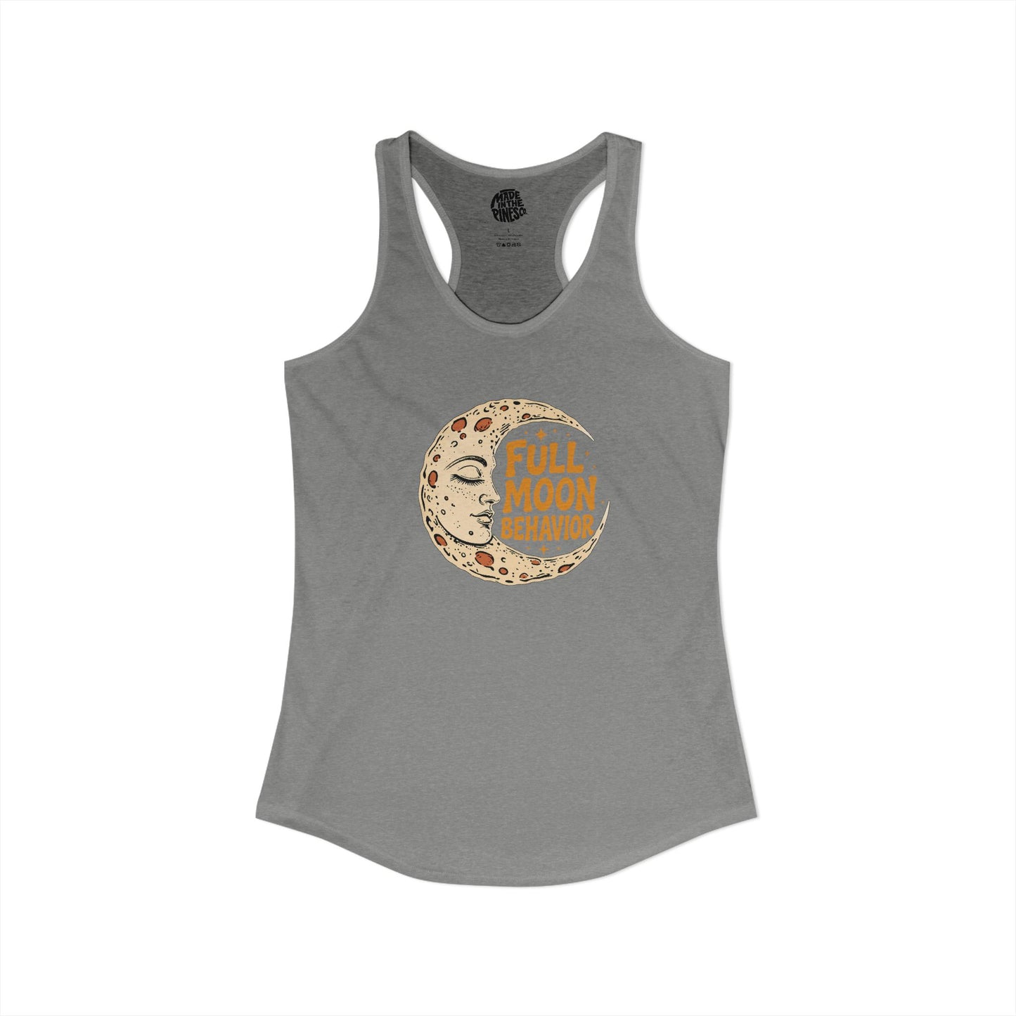 Full Moon Behavior racerback tank
