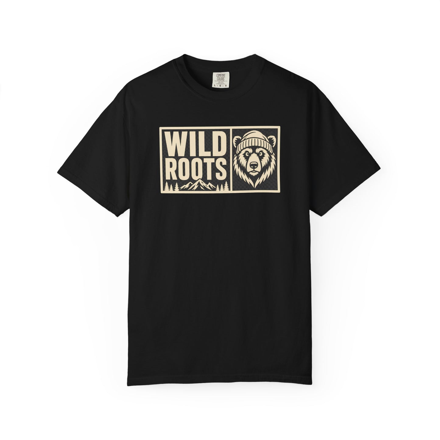 Wild Roots Bear Logo T-Shirt | Mountain Nature Outdoors, Comfort Colors