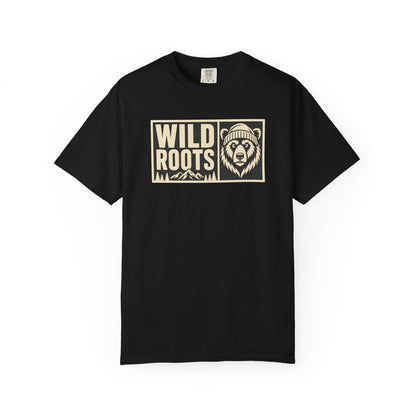 Wild Roots Bear Logo T-Shirt | Mountain Nature Outdoors, Comfort Colors