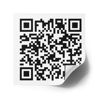 QR Code Square Sticker | Custom scannable label, Indoor Outdoor vinyl