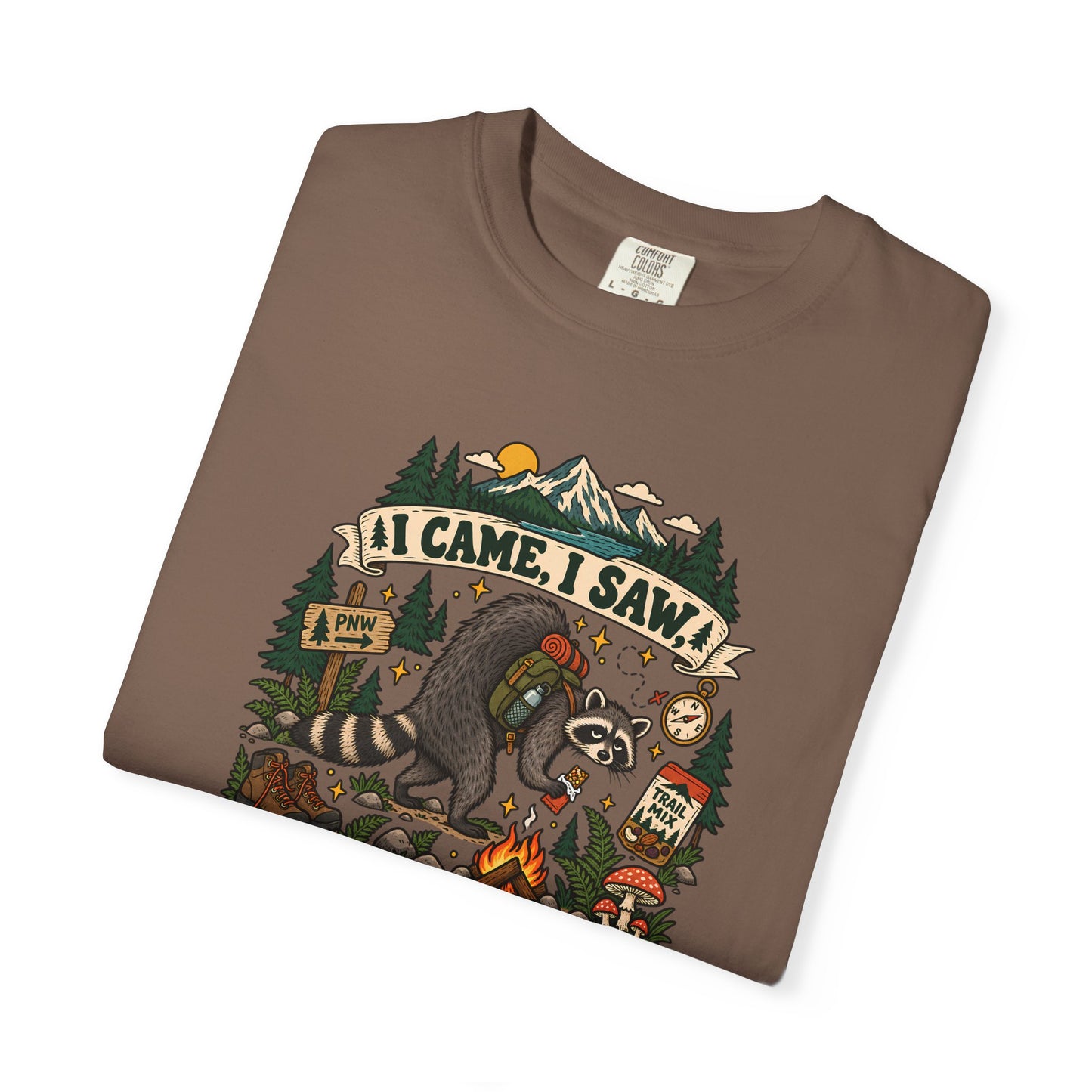 T-Shirt - 'I Came, I Saw, I Needed a Snack' Bear Camping Graphic
