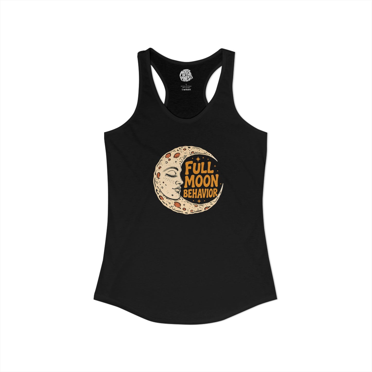 Full Moon Behavior racerback tank