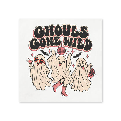 Ghouls Gone Wild Cocktail Napkins — Halloween Party Beverage Napkins
