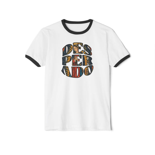 Desperado Ringer T-shirt, Western Cowgirl Graphic Sweatshirt, Faith Inspired Crop Top, Boho Rodeo Pullover, Cute Gift for Women Soft Fleece