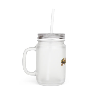 Mason Jar Tumbler – Mimi Fuel Logo Glass Jar with Lid & Straw