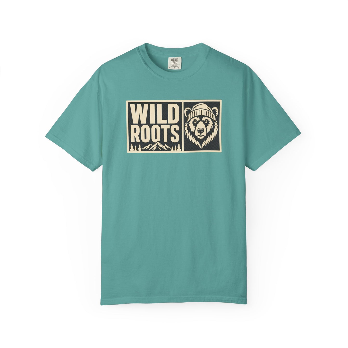 Wild Roots Bear Logo T-Shirt | Mountain Nature Outdoors, Comfort Colors