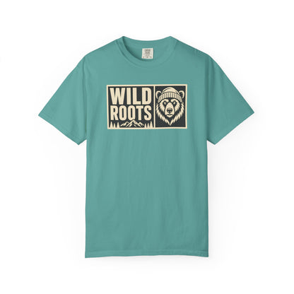 Wild Roots Bear Logo T-Shirt | Mountain Nature Outdoors, Comfort Colors