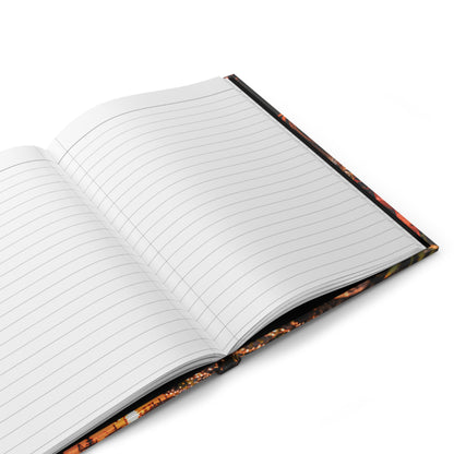 Senior 2027 Football Hardcover Journal — Tiger Mascot Sunset Lined Notebook