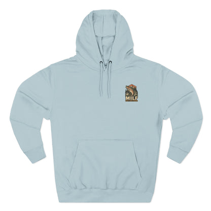Fishing Hoodie — 'MILF (Man I Love Fishing)' Retro Trout Graphic