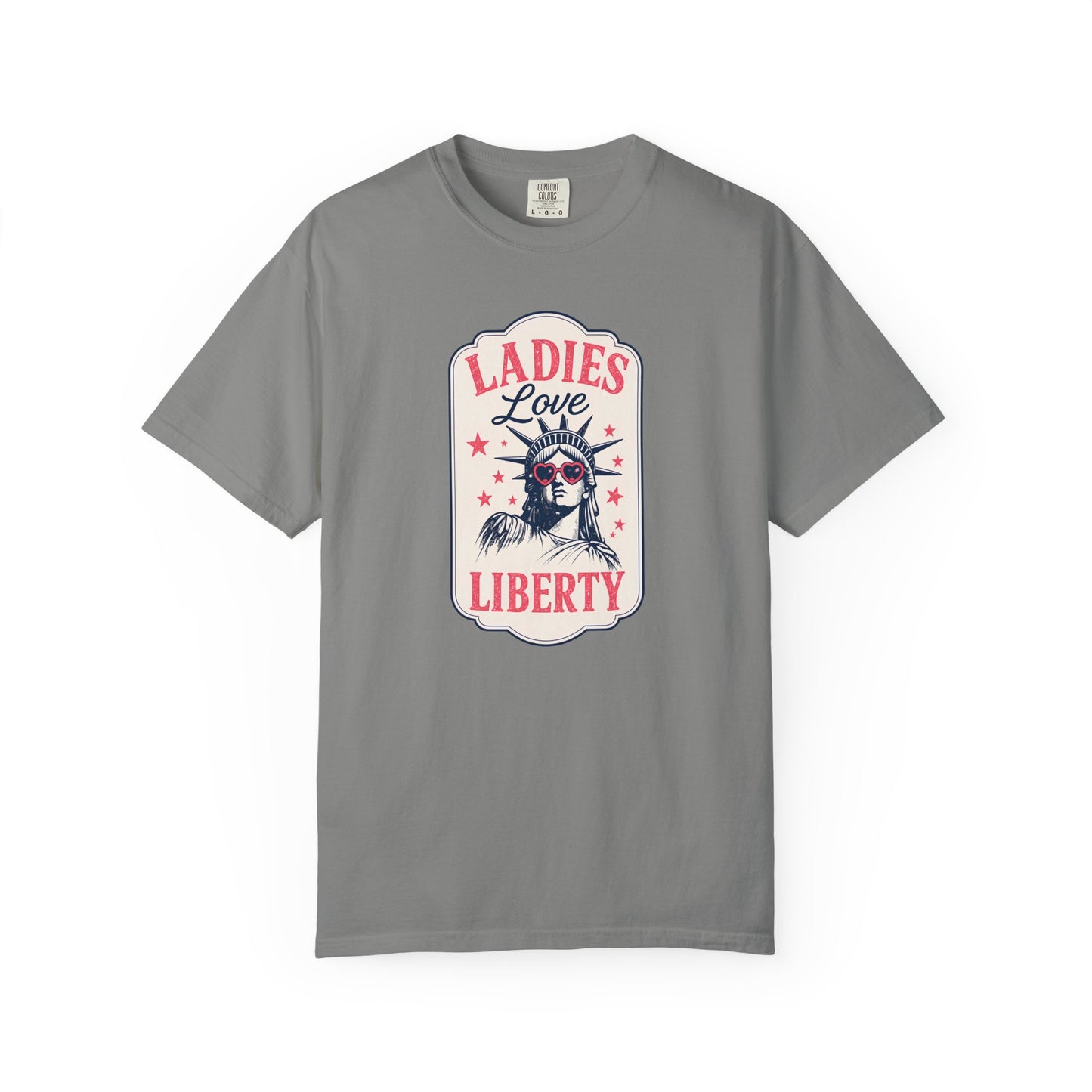Ladies Love Liberty Statue of Liberty Tee — Fourth of July Independence Day