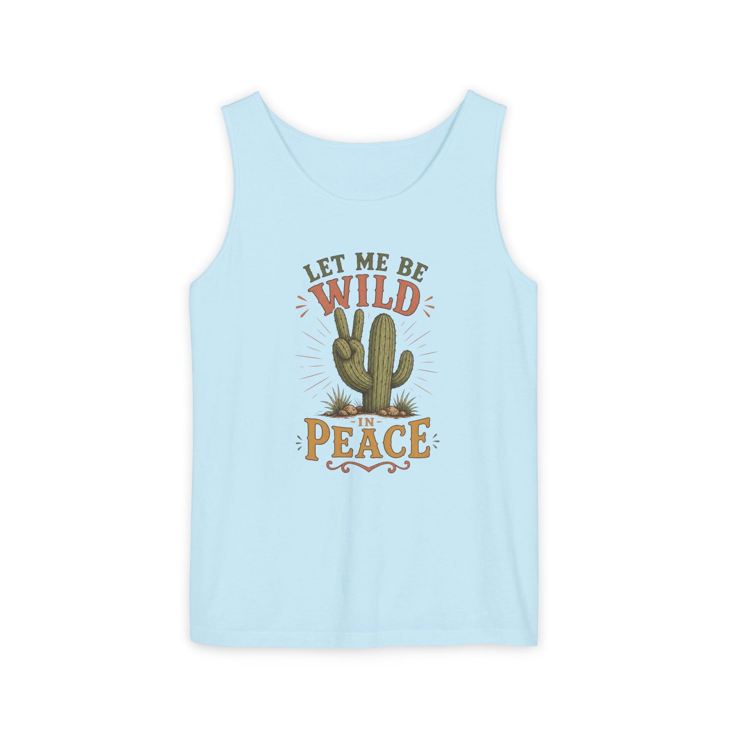 Let Me Be Wild in Peace Cactus Tank Top