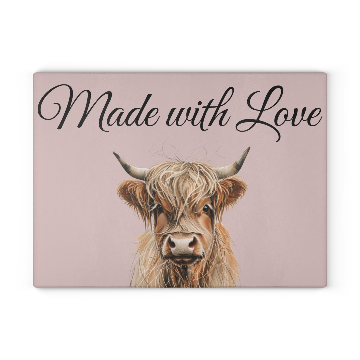 Highland Cow Personalized Glass Cutting Board | Kitchen Decor