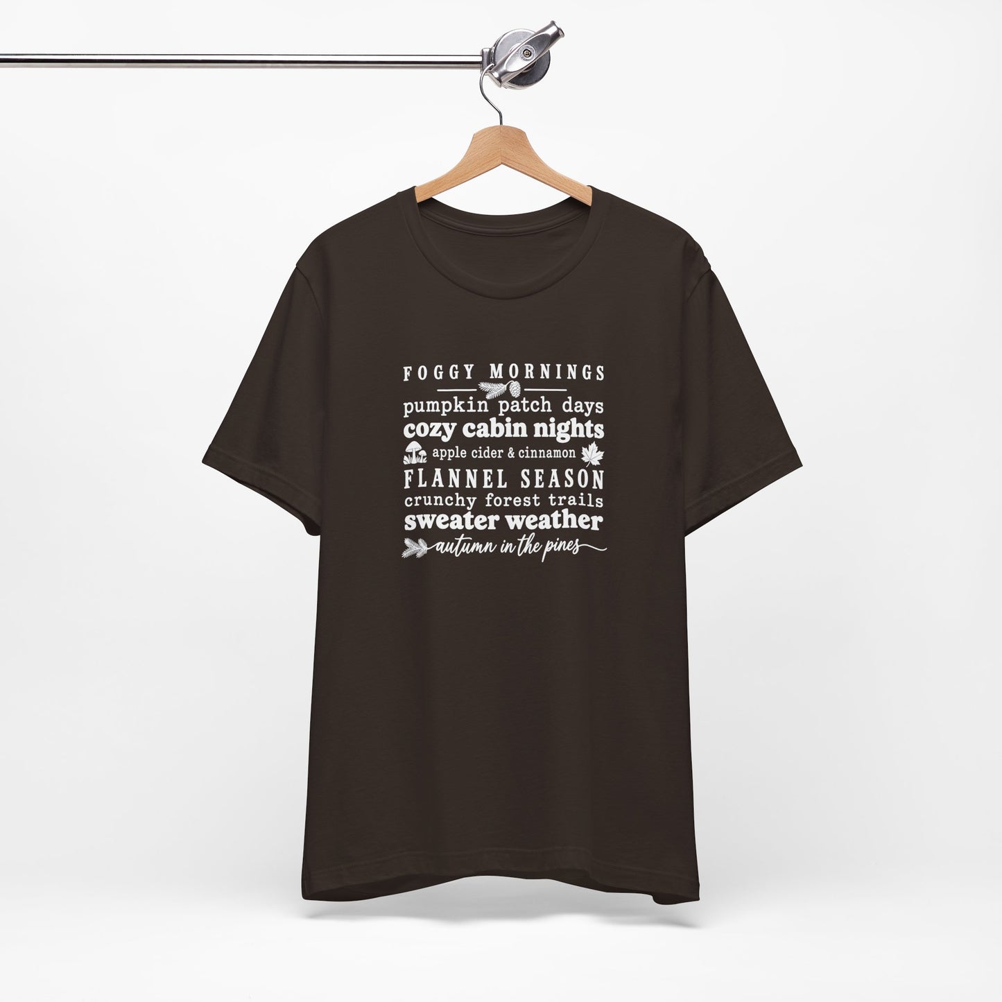 Fall Vibes Tee — "Foggy Mornings, Pumpkin Patch Days" Autumn Graphic Shirt