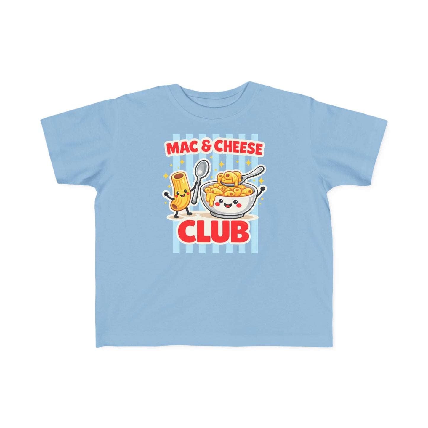 Mac & Cheese Club Toddler Tee — Cute Kids Food Graphic Shirt