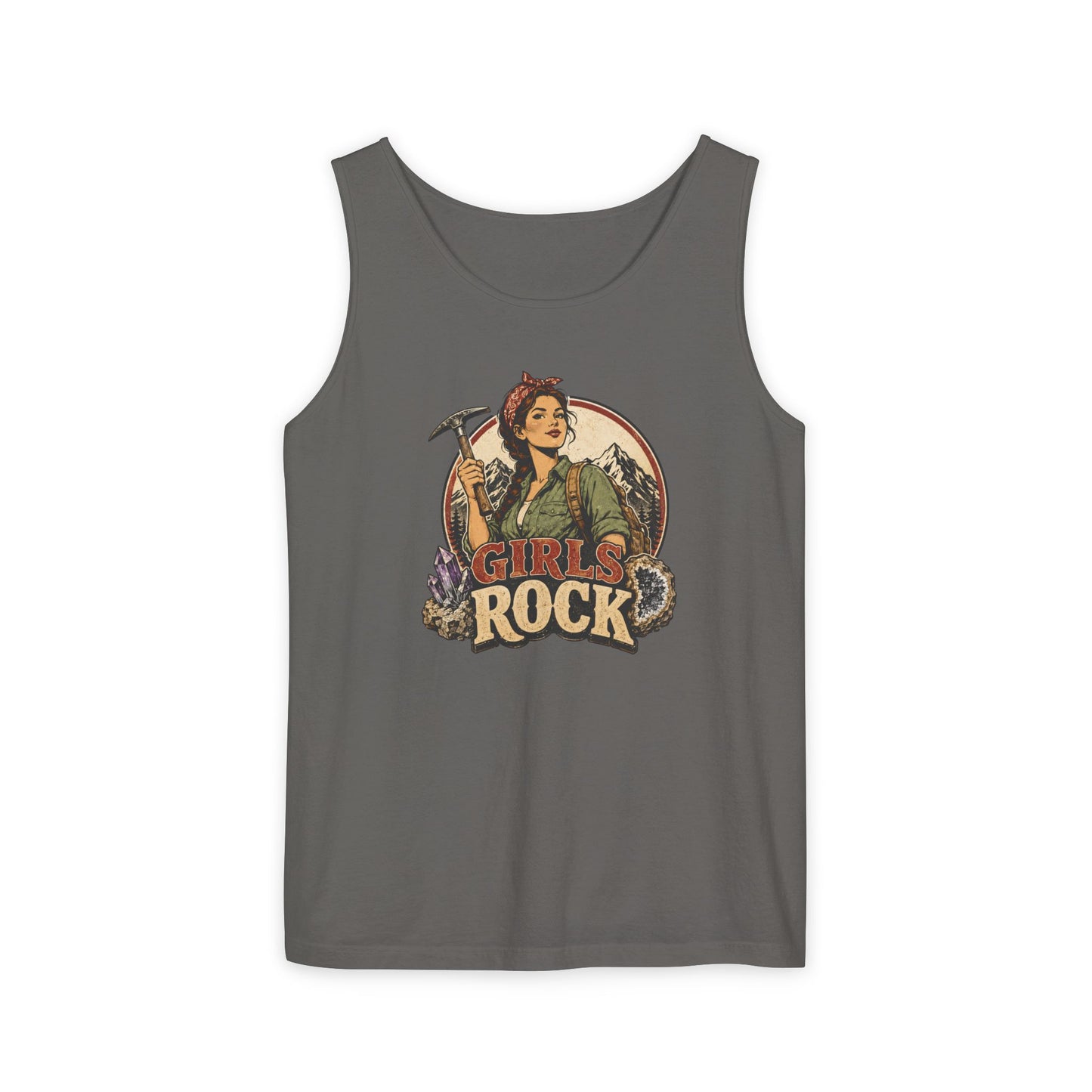 Girls Rock Rockhounding Vintage Woman tank top | Rockhound Fossil Mineral Collector