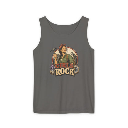 Girls Rock Rockhounding Vintage Woman tank top | Rockhound Fossil Mineral Collector