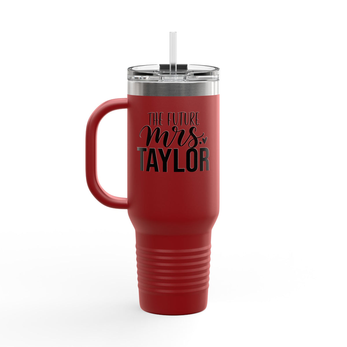 40oz Insulated Travel Mug — “The Future Mrs. Taylor” Bridal Tumbler