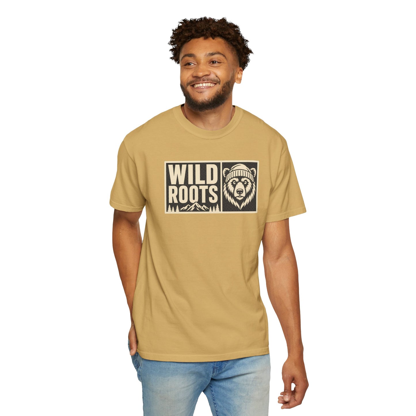 Wild Roots Bear Logo T-Shirt | Mountain Nature Outdoors, Comfort Colors