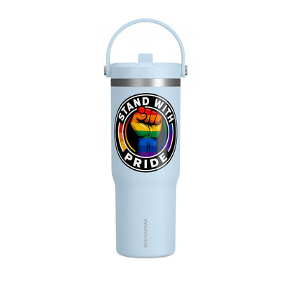 Pride Fist 32oz Tumbler — "Stand With Pride" Insulated Travel Cup
